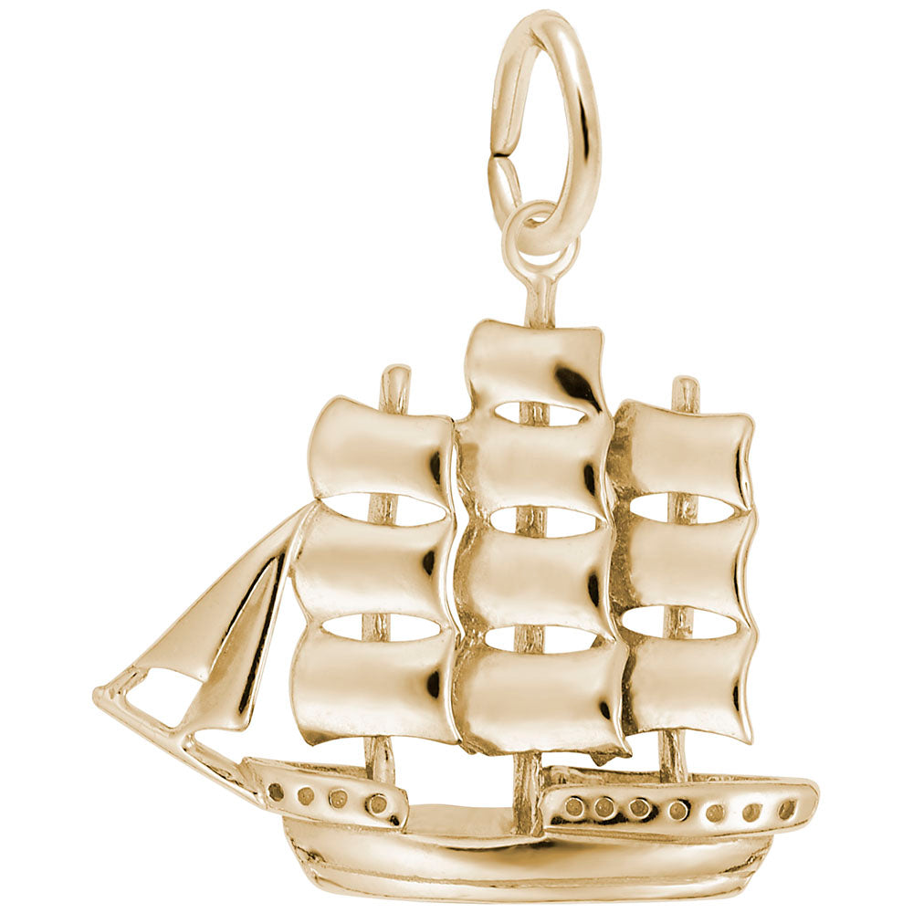 Full Rigged Ship Charm - Nautical Jewelry for Sea Lovers 7813