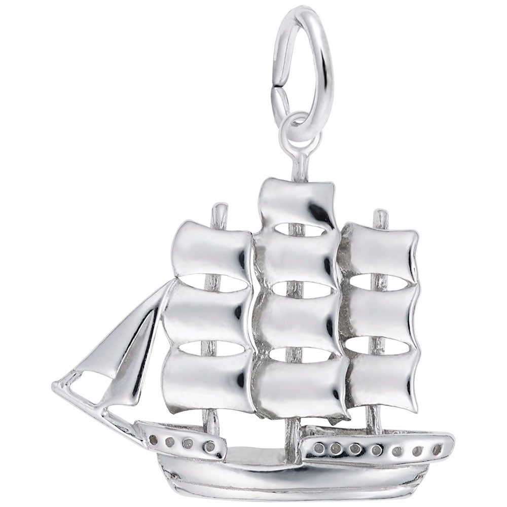 Full Rigged Ship Charm - Nautical Jewelry for Sea Lovers 7813