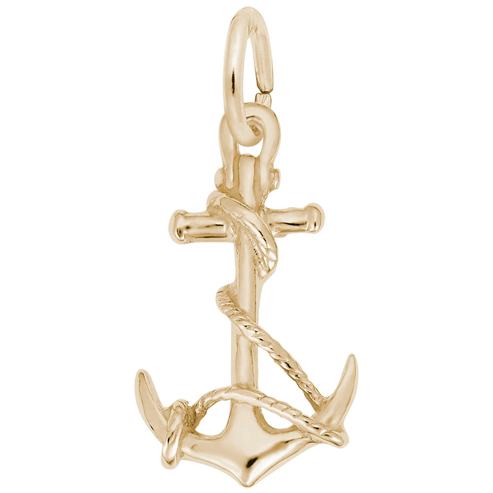 Anchor with Rope Charm - Nautical Jewelry for Sea Lovers 7844