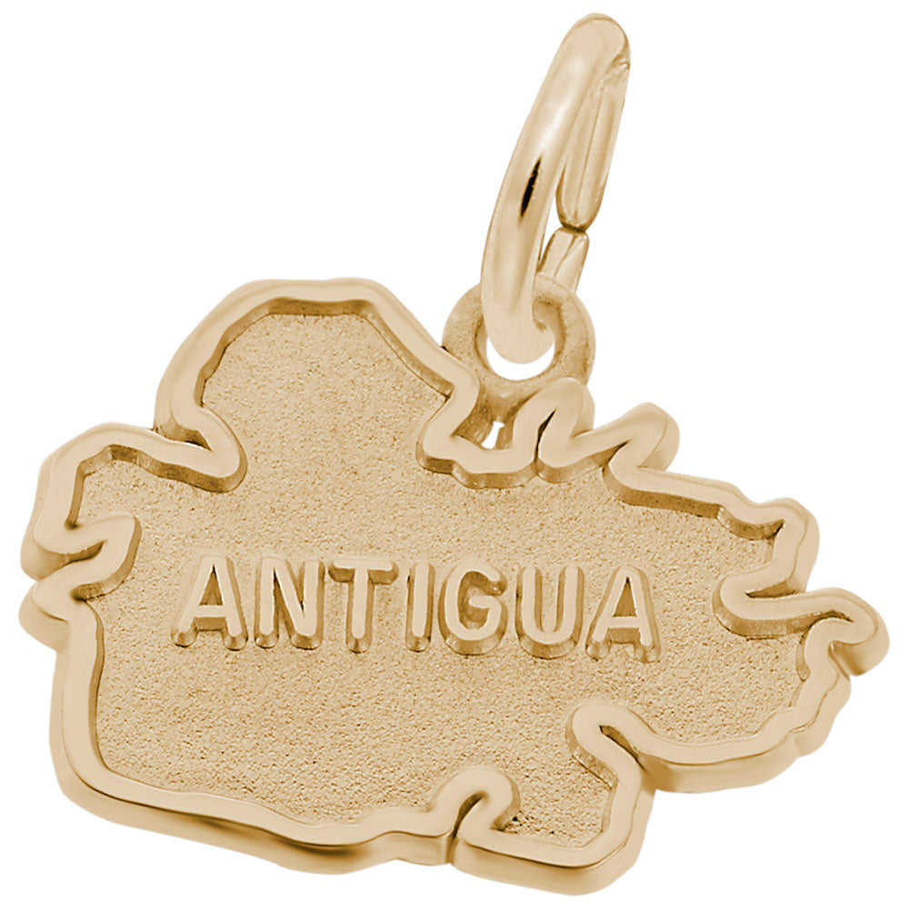 Antigua Map Charm - Travel Jewelry for Island Lovers 7868