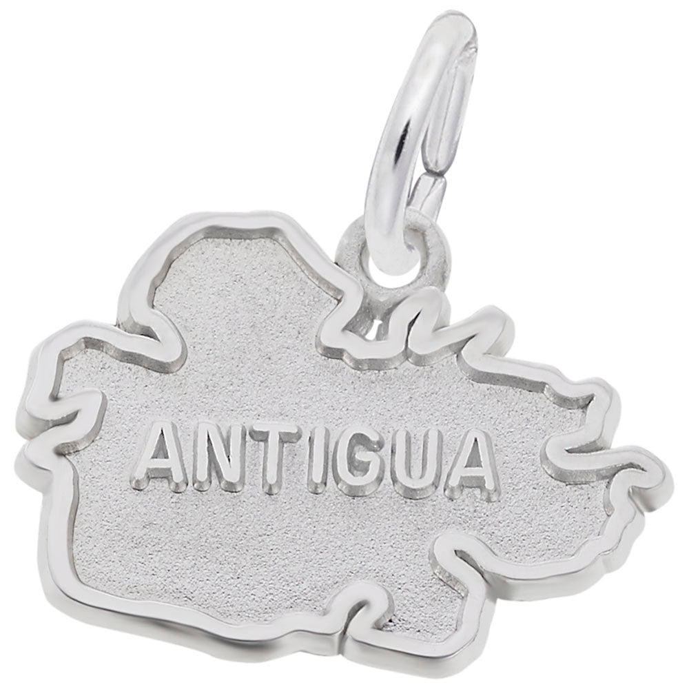 Antigua Map Charm - Travel Jewelry for Island Lovers 7868