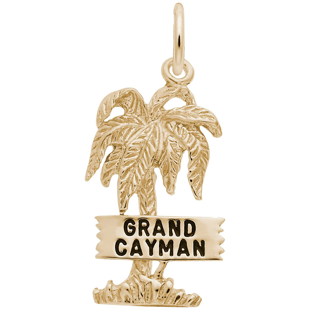 Grand Cayman Palm Tree Charm - Tropical Island Jewelry Accessory 7869