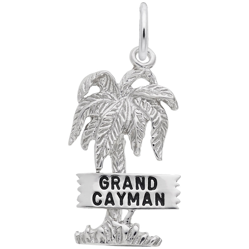 Grand Cayman Palm Tree Charm - Tropical Island Jewelry Accessory 7869