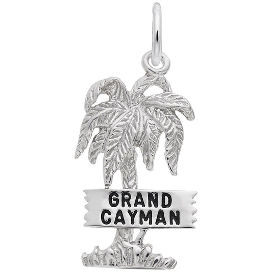 Grand Cayman Palm Tree Charm - Tropical Island Jewelry Accessory 7869