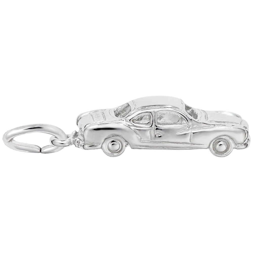 Classic Business Coupe Charm - Elegant Automotive Jewelry Piece 7899