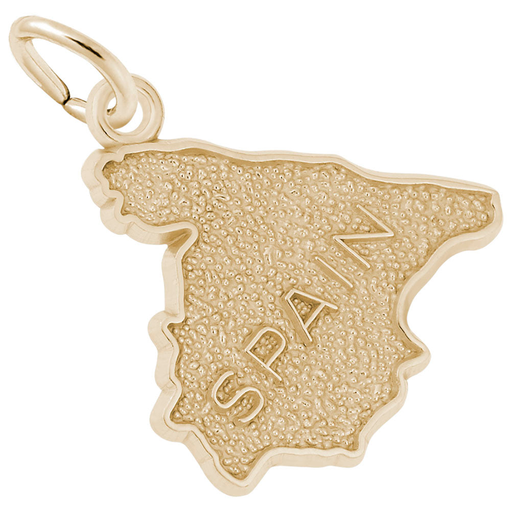 Spain Map Charm - Travel Souvenir Jewelry for Adventurers 7917