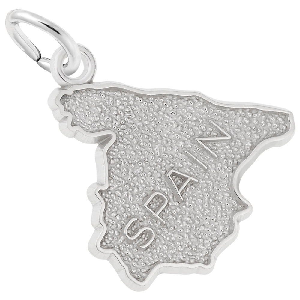 Spain Map Charm - Travel Souvenir Jewelry for Adventurers 7917