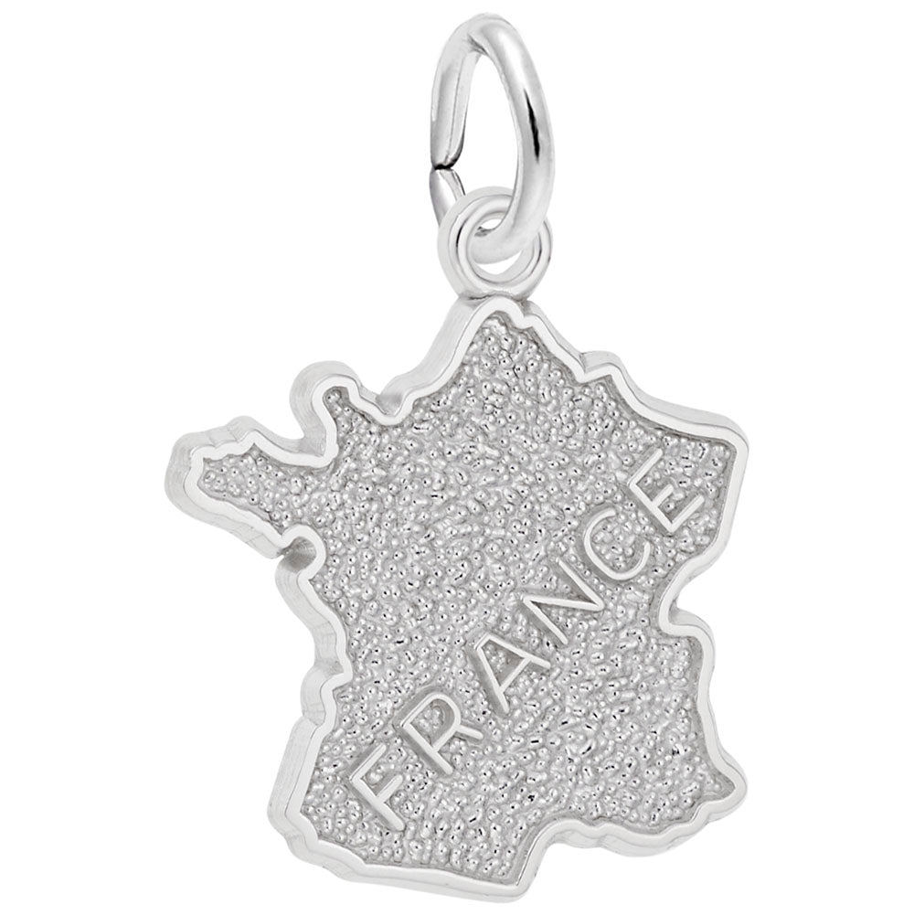 France Map Charm - Travel Souvenir Jewelry for Adventurers 7919