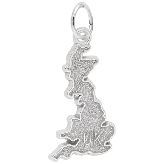 United Kingdom Map Charm - Travel Souvenir Jewelry for Adventurers 7920