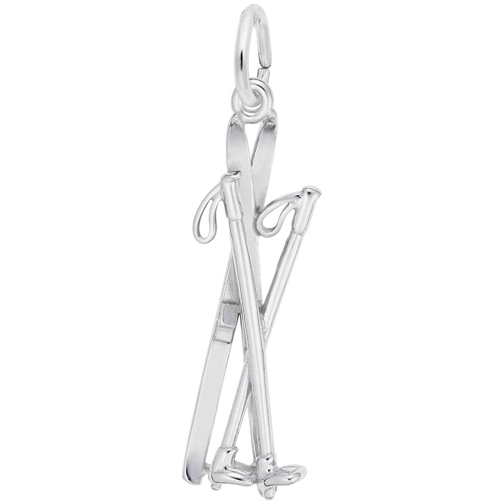 Premium Skiing Skis Charm - Perfect for Sports Jewelry Lovers 7930