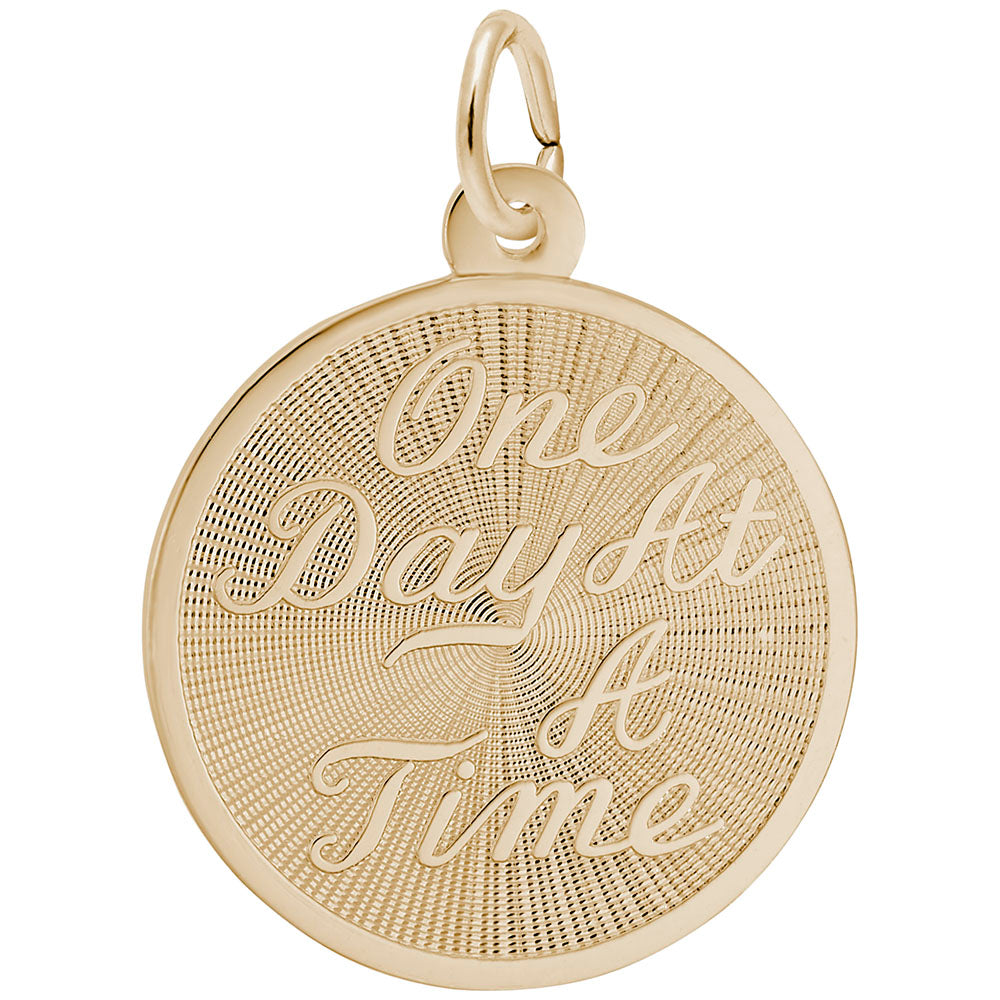 One Day at a Time Personalized Disc Charm for Awards & Gifts 7931