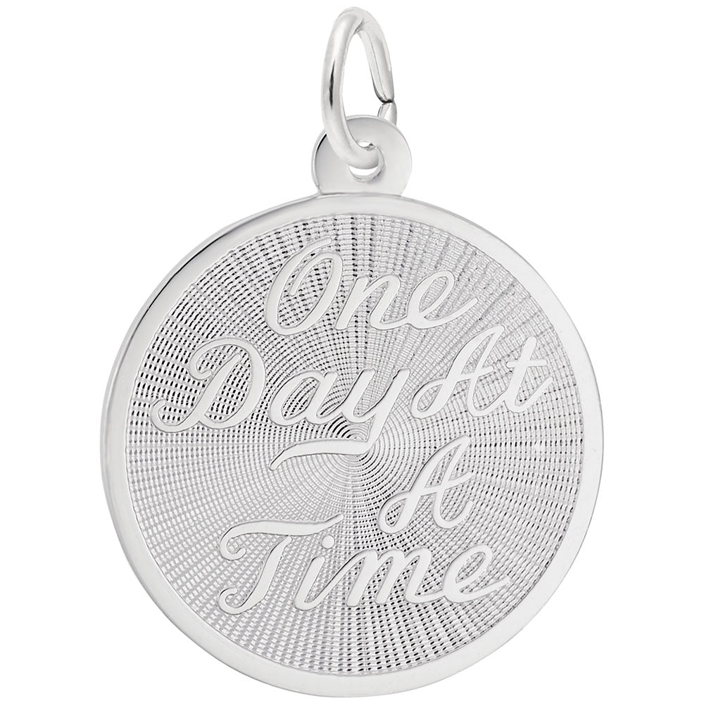 One Day at a Time Personalized Disc Charm for Awards & Gifts 7931