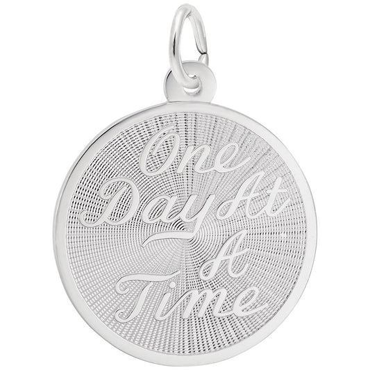 One Day at a Time Personalized Disc Charm for Awards & Gifts 7931
