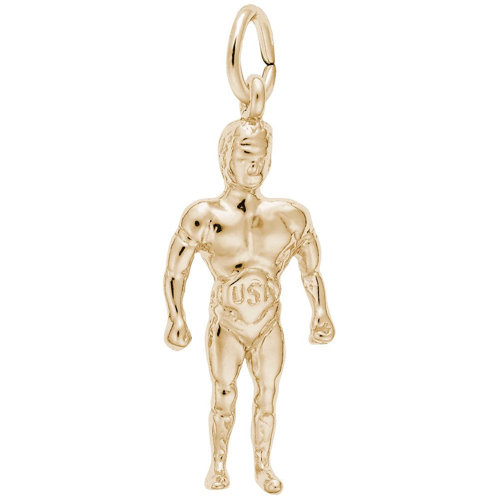 Premium Wrestler Charm for Sports Enthusiasts - Rembrandt Charms 7936