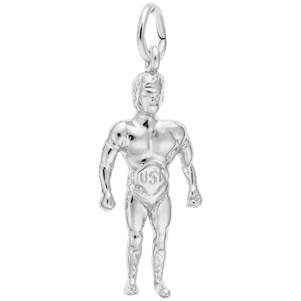 Premium Wrestler Charm for Sports Enthusiasts - Rembrandt Charms 7936