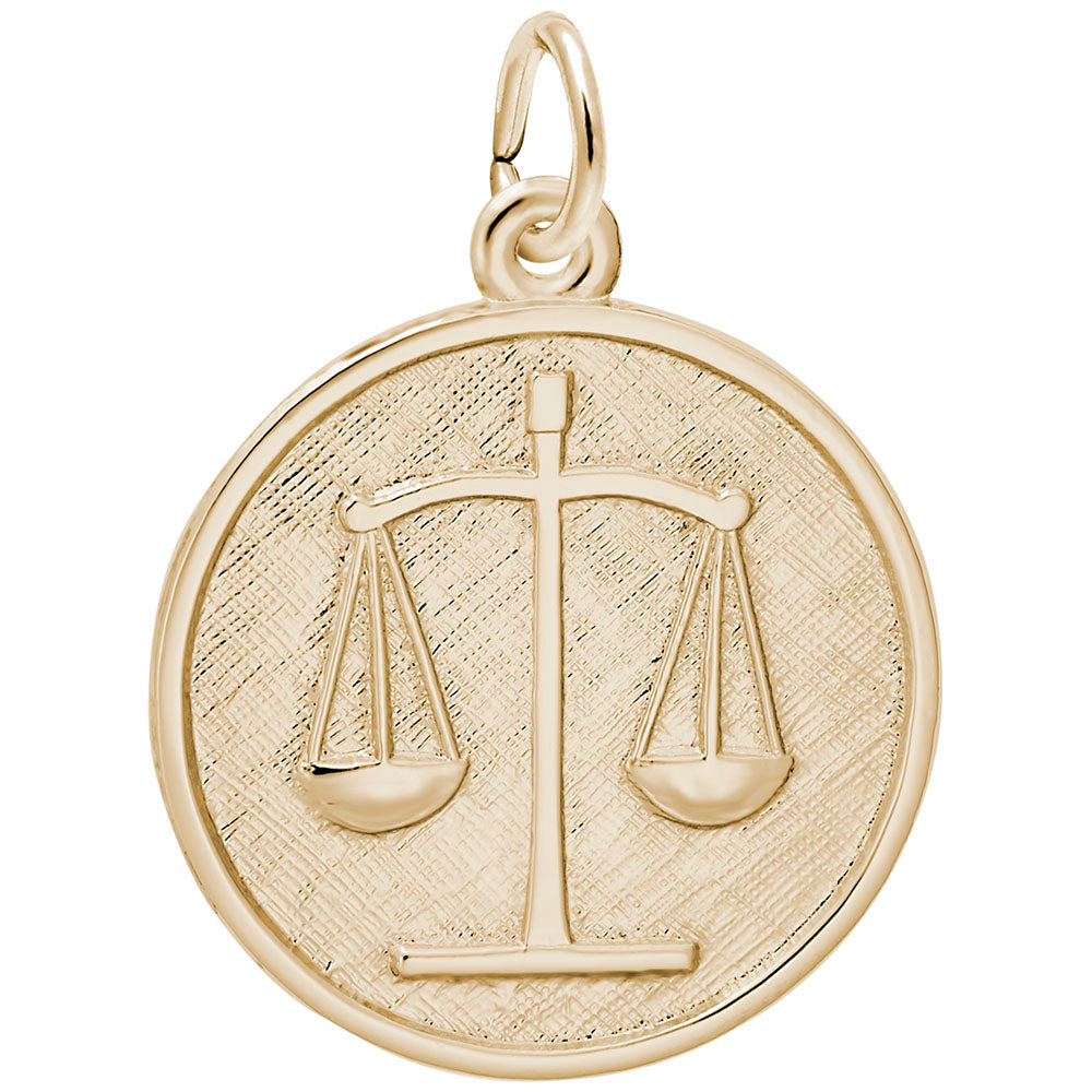 Scales of Justice Disc Charm for Travel Lovers - Washington D.C. 7938
