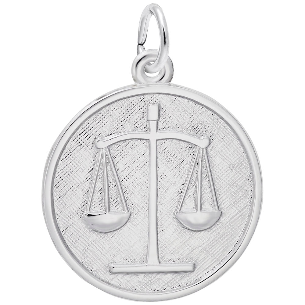 Scales of Justice Disc Charm for Travel Lovers - Washington D.C. 7938