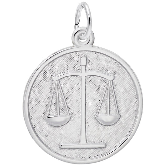 Scales of Justice Disc Charm for Travel Lovers - Washington D.C. 7938