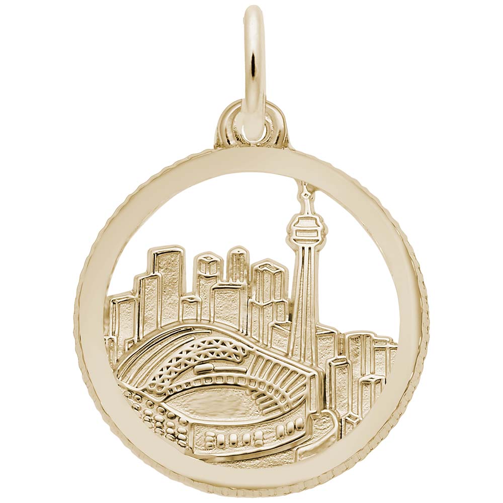 Toronto Skyline Disc Charm - Travel Souvenir Jewelry Gift 8007