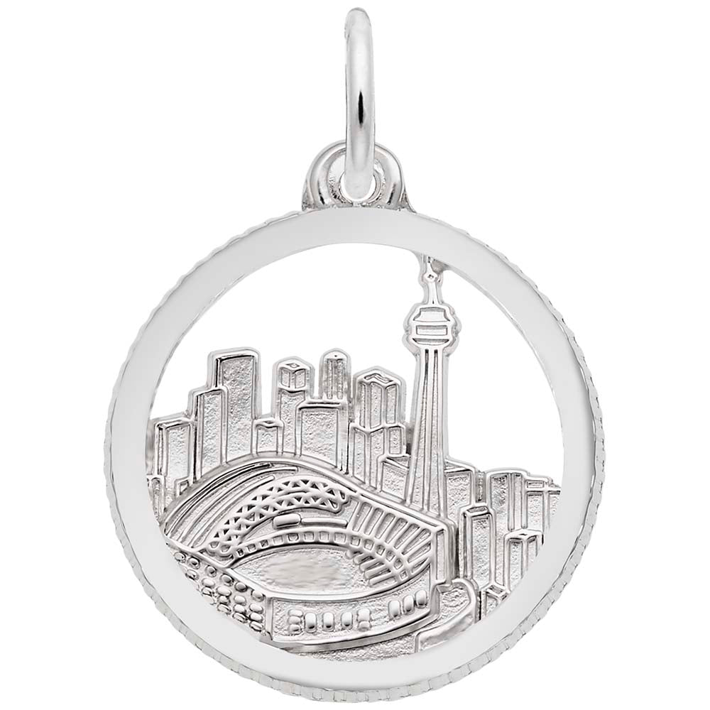 Toronto Skyline Disc Charm - Travel Souvenir Jewelry Gift 8007