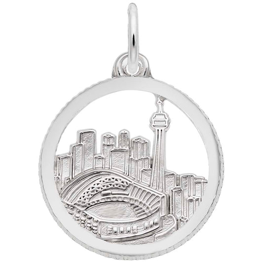 Toronto Skyline Disc Charm - Travel Souvenir Jewelry Gift 8007