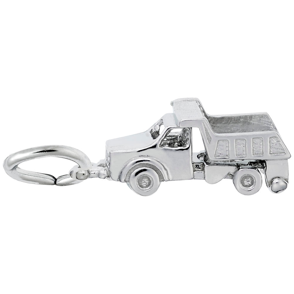 Silver Dump Truck Charm for Bracelets - Perfect Gift for Truck Lovers 8106
