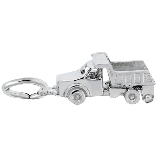 Silver Dump Truck Charm for Bracelets - Perfect Gift for Truck Lovers 8106