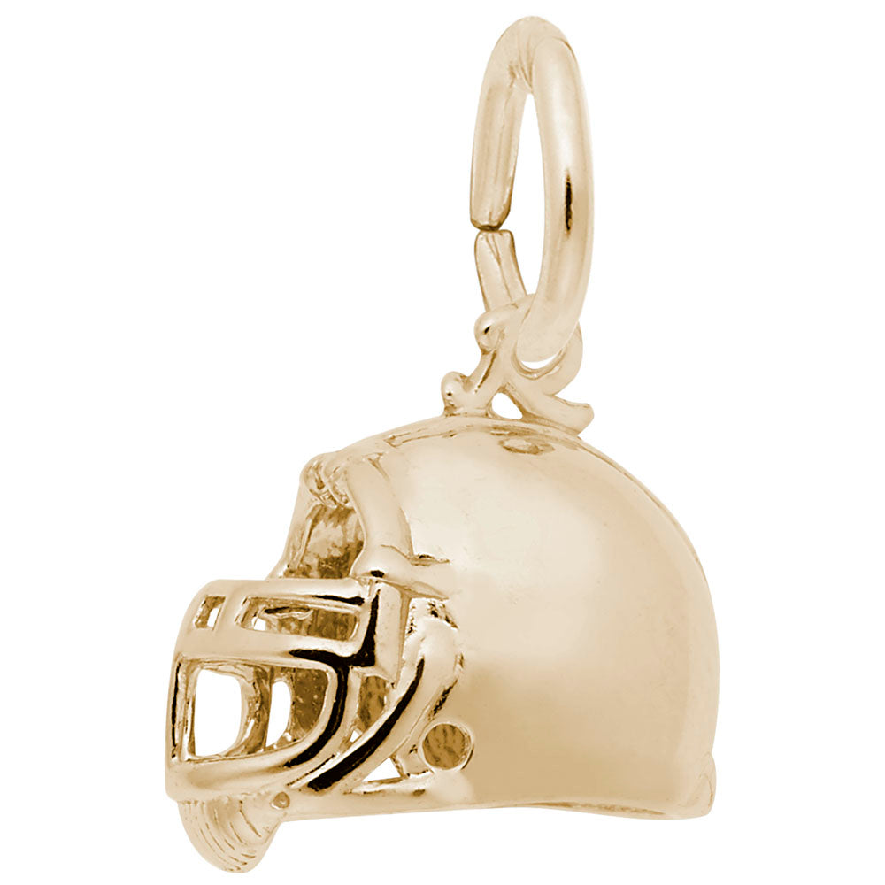 Football Helmet Charm - Sterling Silver Sports Jewelry for Fans 8110
