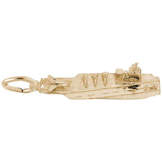 Premium Aircraft Carrier Charm for Nautical Jewelry Collection 8115