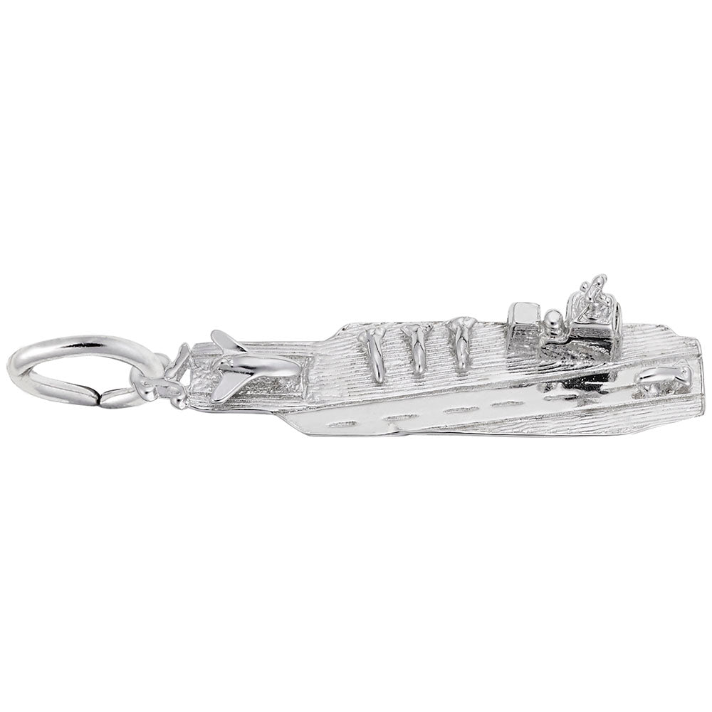 Premium Aircraft Carrier Charm for Nautical Jewelry Collection 8115