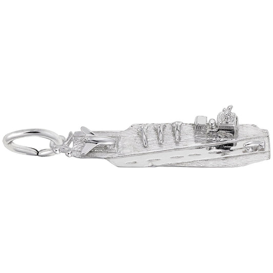 Premium Aircraft Carrier Charm for Nautical Jewelry Collection 8115