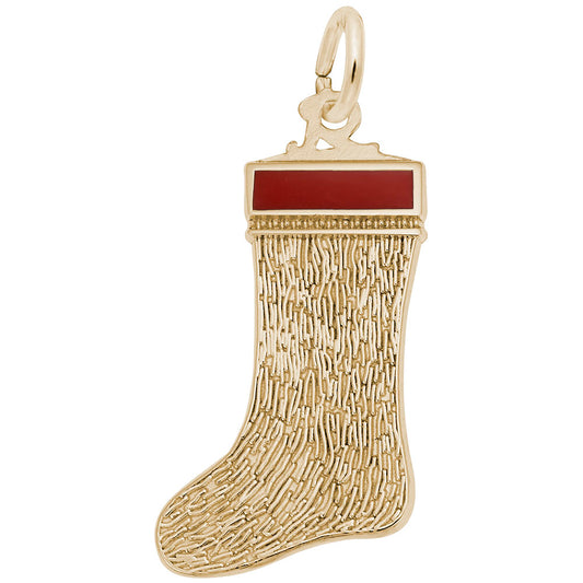 Festive Christmas Stocking Charm for Holiday Jewelry Collection 8126