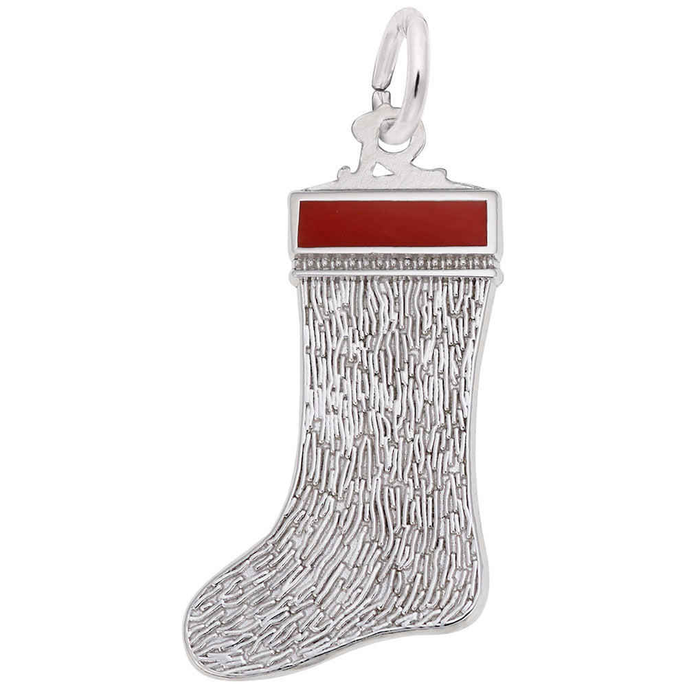 Festive Christmas Stocking Charm for Holiday Jewelry Collection 8126