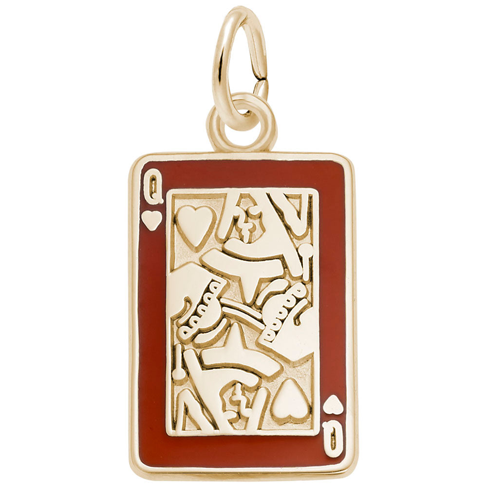 Queen of Hearts Charm - Good Luck Gaming Accessory for Gamblers 8127