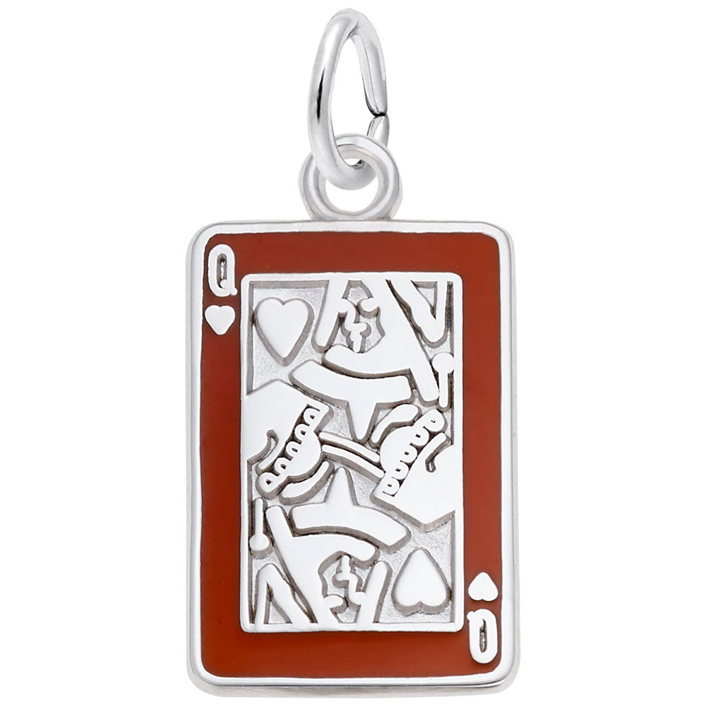 Queen of Hearts Charm - Good Luck Gaming Accessory for Gamblers 8127