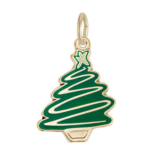 Green Christmas Tree Charm
