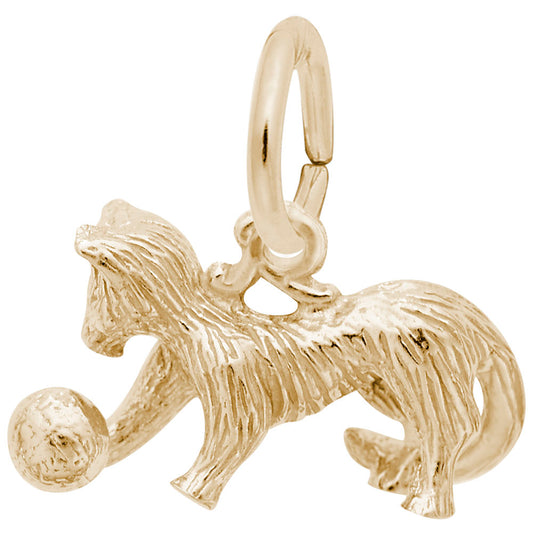 Playful Cat Charm for Pet Lovers - Unique Animal Jewelry Gift 8139