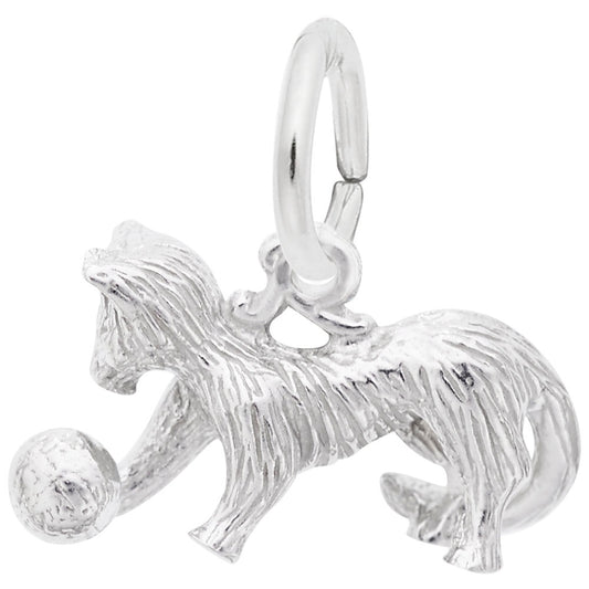 Playful Cat Charm for Pet Lovers - Unique Animal Jewelry Gift 8139