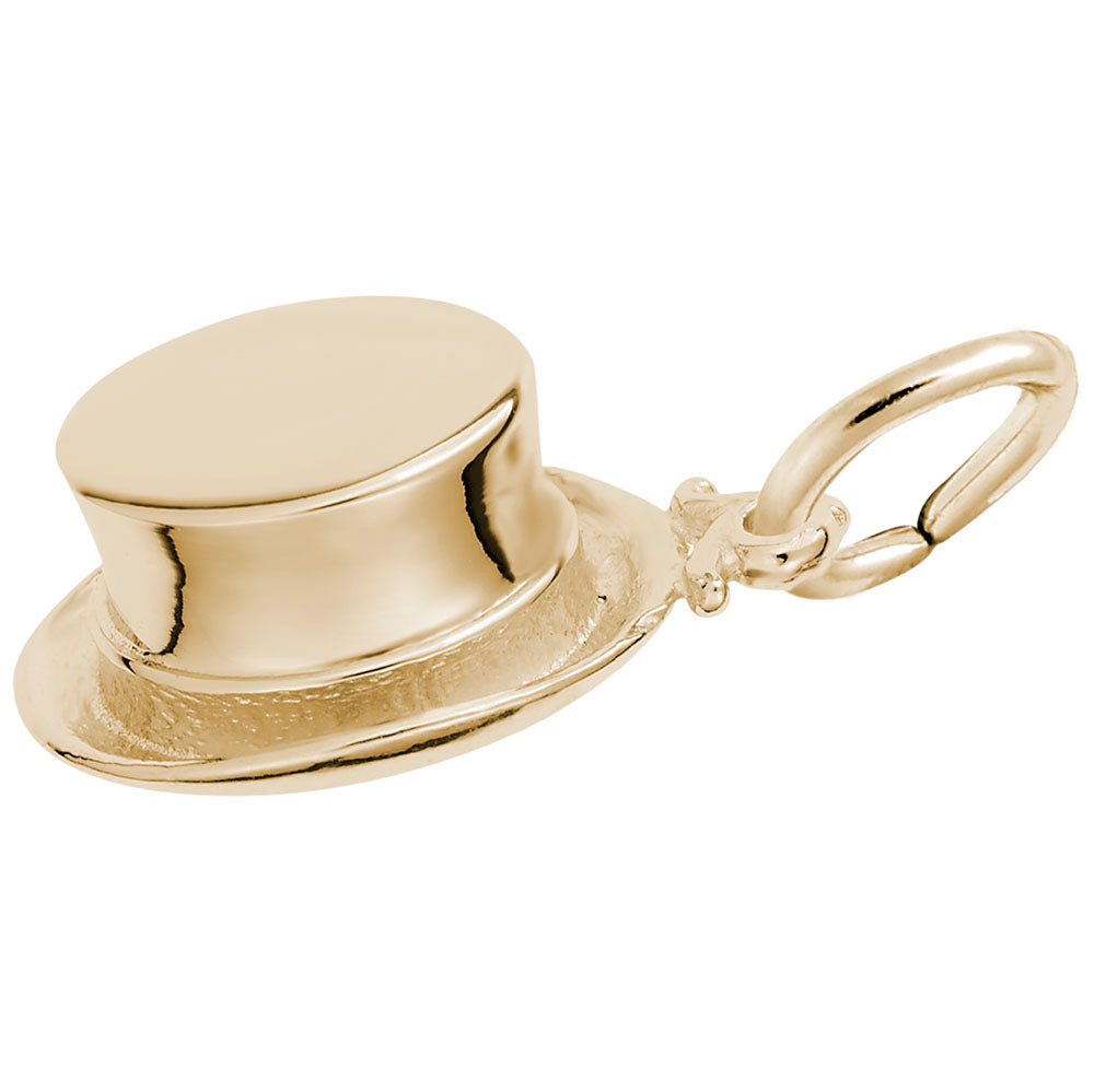 Elegant Top Hat Charm for Dance Lovers - Arts & Music Jewelry 8150