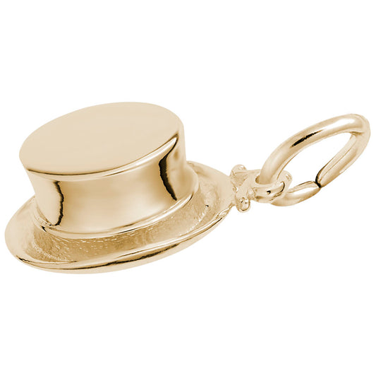 Elegant Top Hat Charm for Dance Lovers - Arts & Music Jewelry 8150