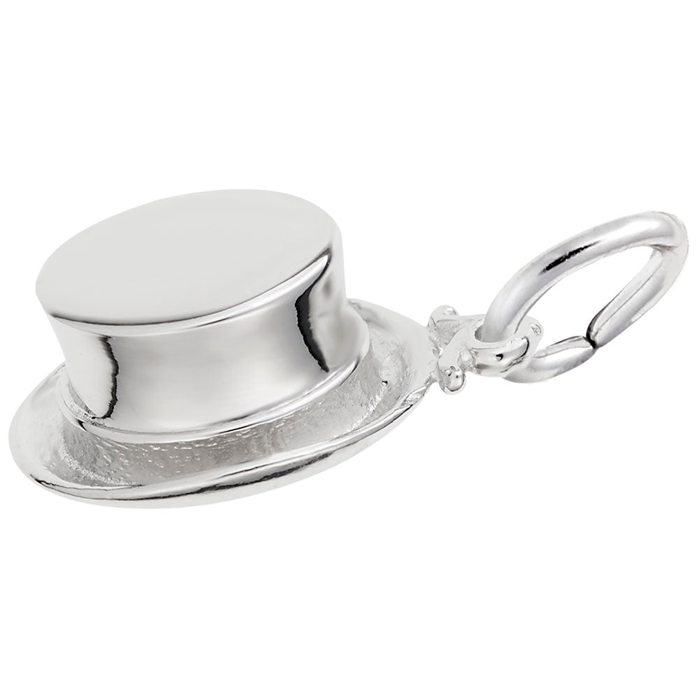 Elegant Top Hat Charm for Dance Lovers - Arts & Music Jewelry 8150