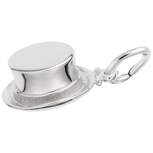 Elegant Top Hat Charm for Dance Lovers - Arts & Music Jewelry 8150