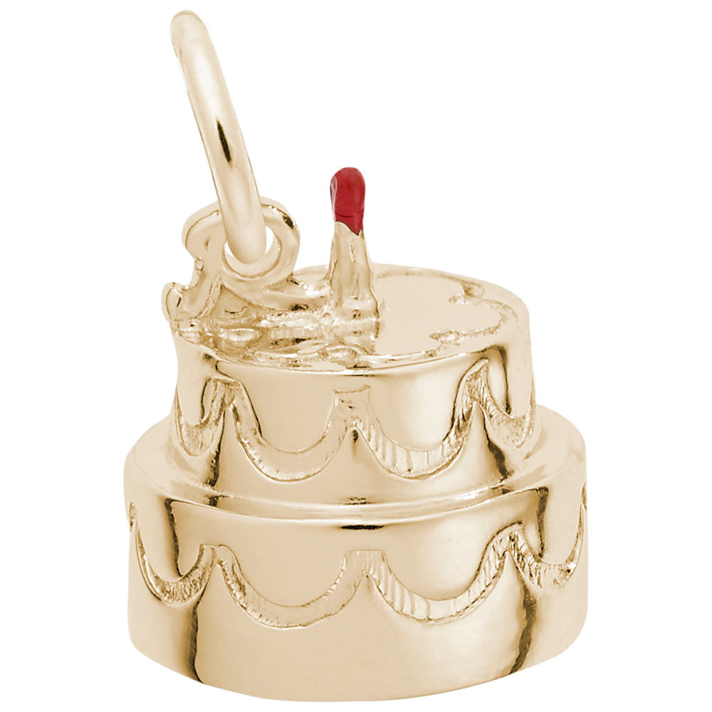 Two-Tier Cake with Candle Charm for Birthday Celebrations 8154