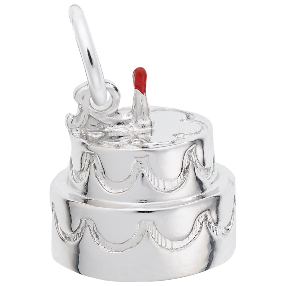 Two-Tier Cake with Candle Charm for Birthday Celebrations 8154