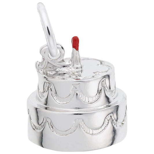 Two-Tier Cake with Candle Charm for Birthday Celebrations 8154