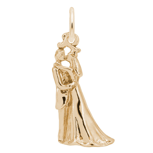 Kiss the Bride Charm - Elegant Wedding Jewelry for Love & Romance 8156