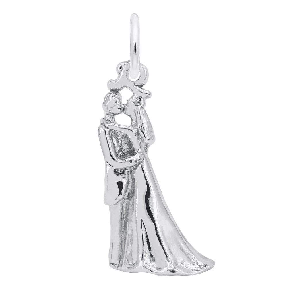 Kiss the Bride Charm - Elegant Wedding Jewelry for Love & Romance 8156