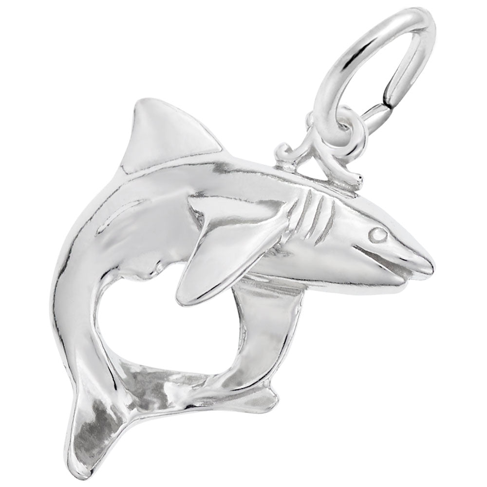 Shark Charm for Bracelets - Nautical Sea Life Jewelry Accessory 8161