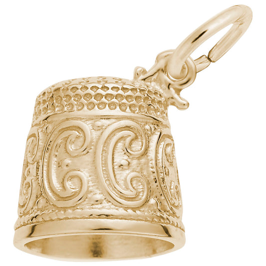 Sterling Silver Thimble Charm for Sewing Enthusiasts & Crafters 8167