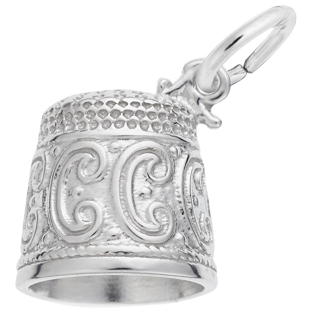Sterling Silver Thimble Charm for Sewing Enthusiasts & Crafters 8167